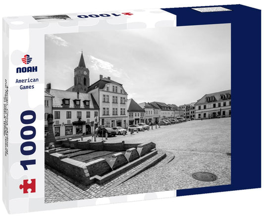 Noah Jigsaw Puzzle Macau, China skyline at the high rise casino resorts in black white 1000 pieces