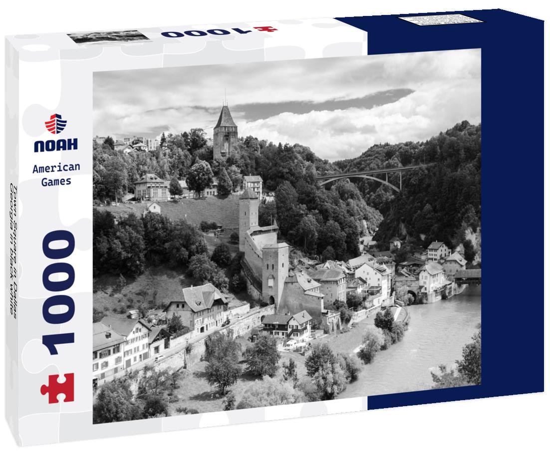 Town Square in Dallas, Georgia 1000pc PuzzleBlack and White