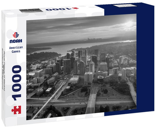 Noah Jigsaw Puzzle Royal Palace at Madrid Spain - architecture background in black white 1000 pieces