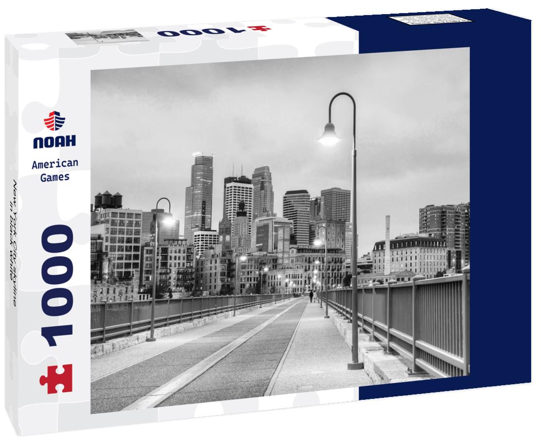Noah Jigsaw Puzzle New York City skyline in black white 1000 pieces