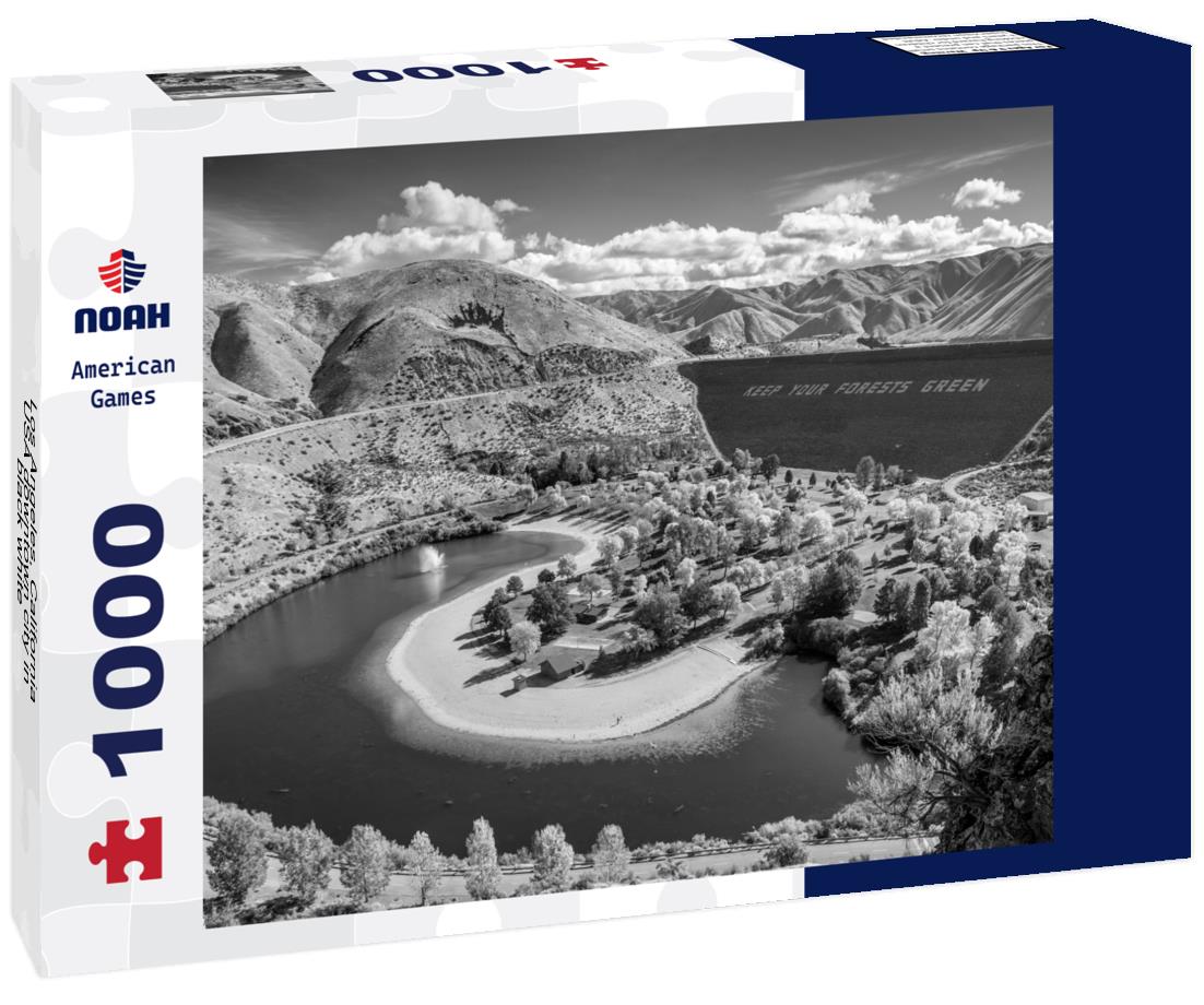 Noah Jigsaw Puzzle Los Angeles, California, USA downtown city in black white 1000 pieces
