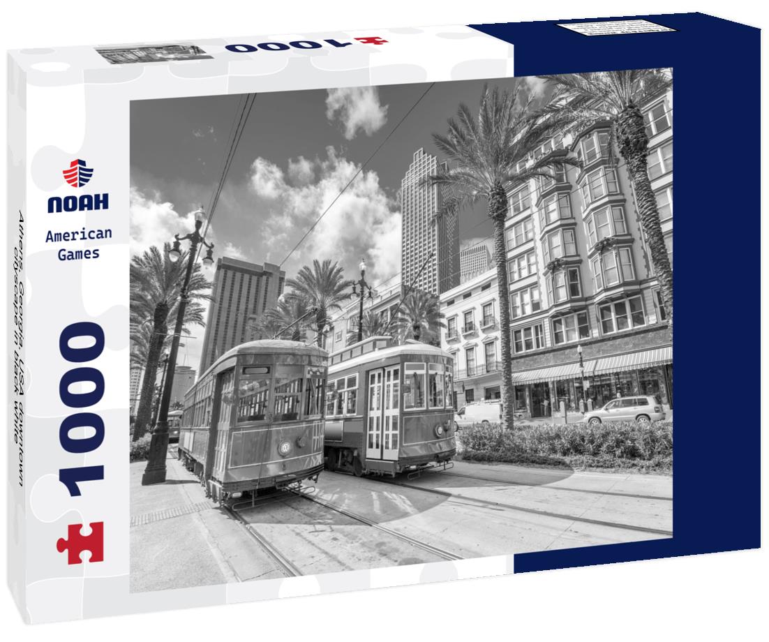 Noah Jigsaw Puzzle Athens, Georgia, USA downtown cityscape in black white 1000 pieces