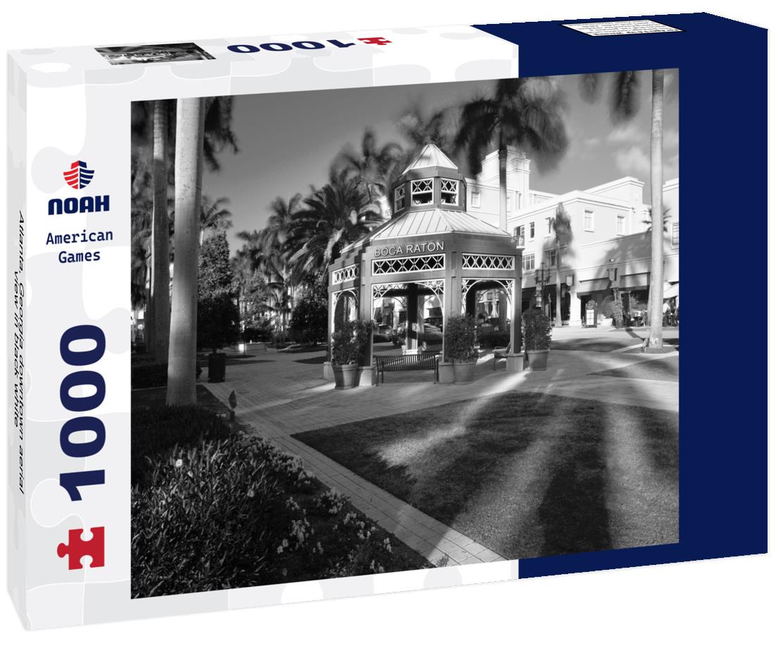 Noah Jigsaw Puzzle Atlanta, Georgia downtown aerial view in black white 1000 pieces