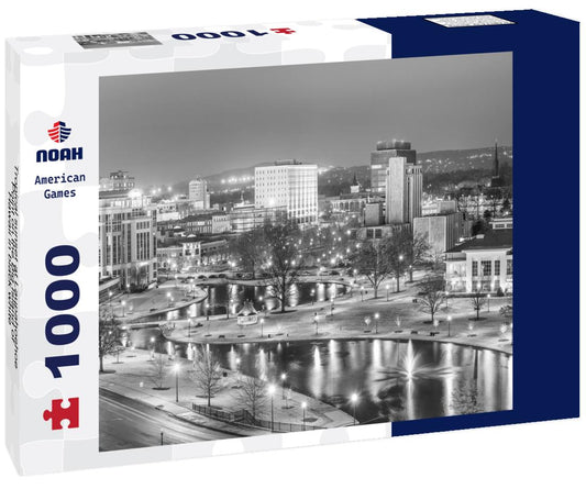 Noah Jigsaw Puzzle Tropical sunset at Laupahoehoe Point on the Big Island of Hawaii in black white 1000 pieces