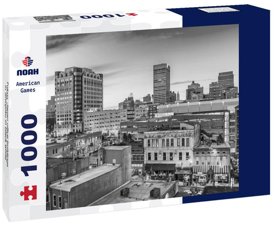 Noah Jigsaw Puzzle Tokyo, Japan office buildings in Shinjuku in black white 1000 pieces