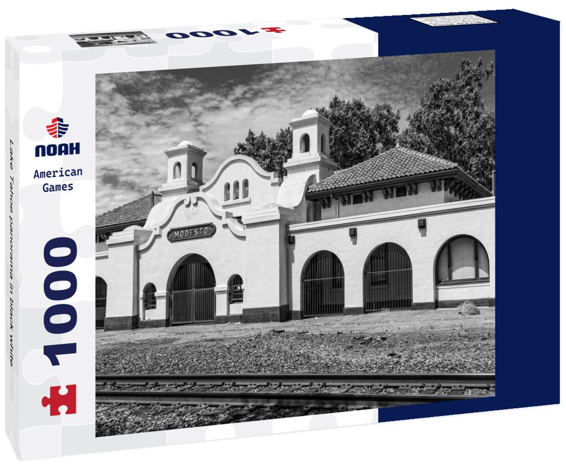 Noah Jigsaw Puzzle Lake Tahoe panorama in black white 1000 pieces