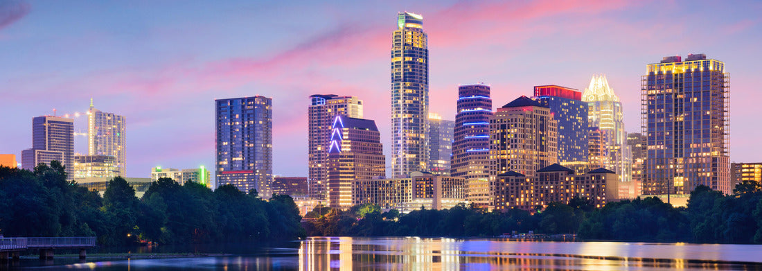Noah Jigsaw Puzzle Austin, Texas, USA Downtown Skyline at the Colorado River panorama 1000 pieces