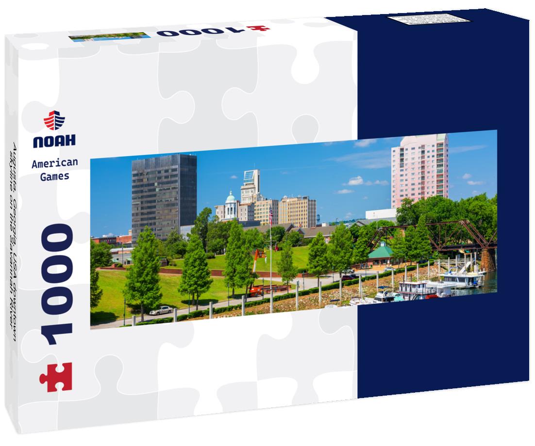 Noah Jigsaw Puzzle Augusta, Georgia, USA downtown skyline on the Savannah River panorama 1000 pieces