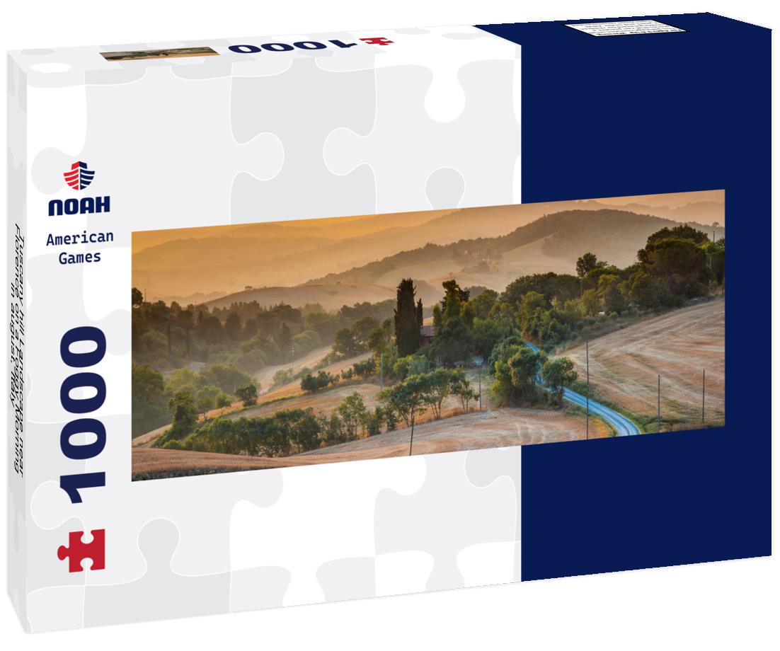 Noah Jigsaw Puzzle Tuscany hill Landscape near Florence on a Foggy Morning in august, Italy panorama 1000 pieces