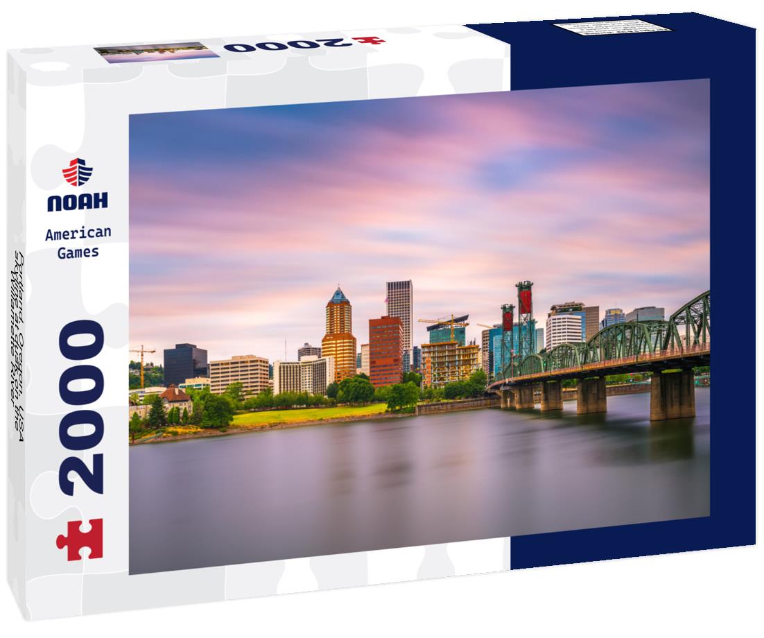 Noah Jigsaw Puzzle Portland, Oregon, USA skyline at dusk on the Willamette River 2000 pieces