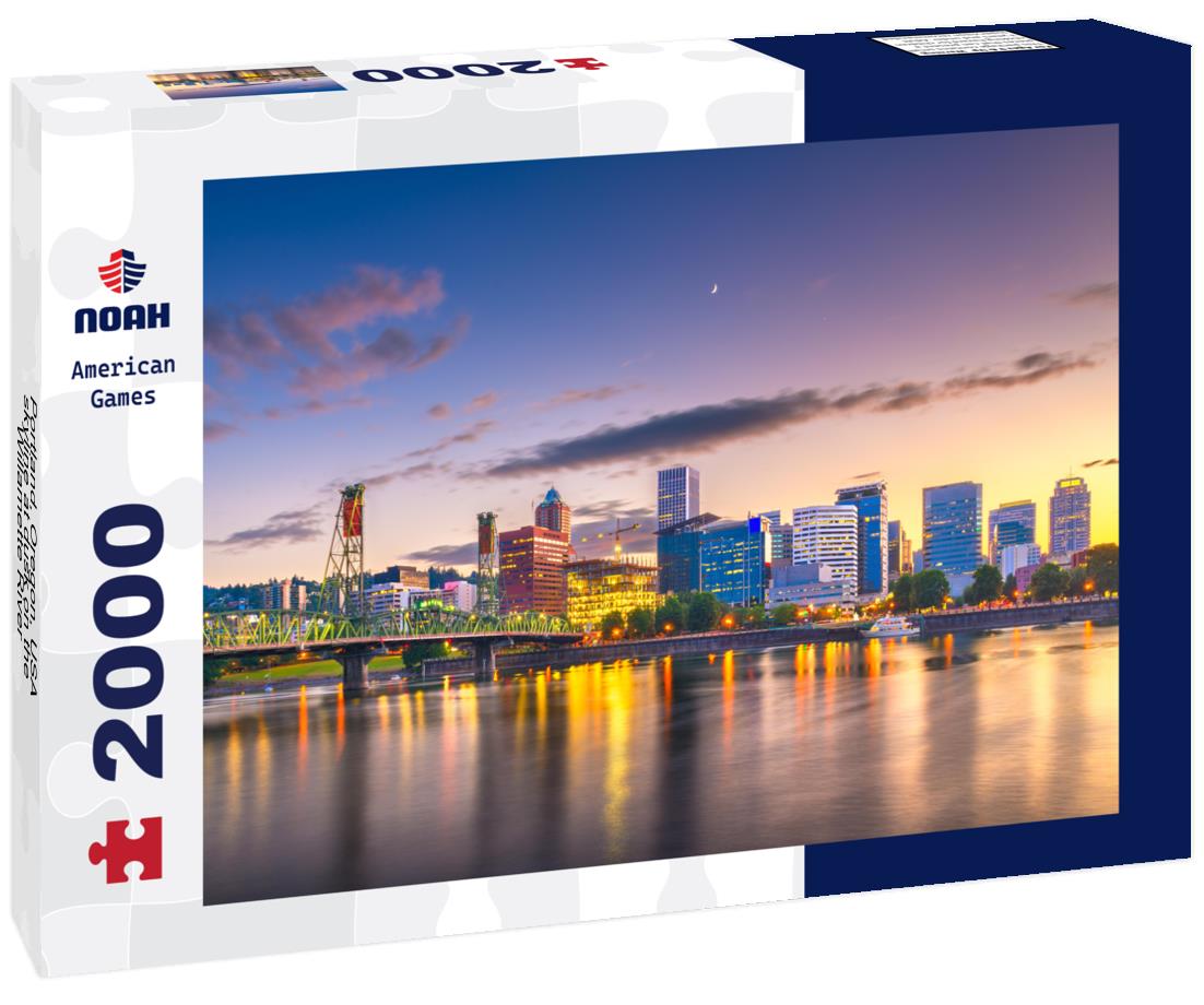 Noah Jigsaw Puzzle Portland, Oregon, USA skyline at dusk on the Willamette River 2000 pieces