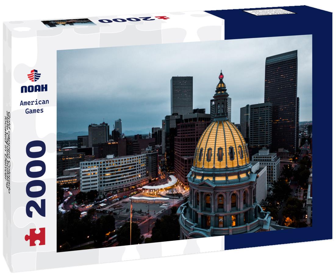 Noah Jigsaw Puzzle Gold capped Colorado State Capital building located in Denver 2000 pieces