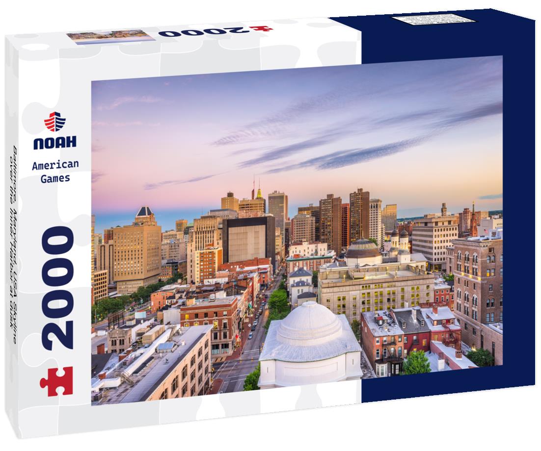 Noah Jigsaw Puzzle Baltimore, Maryland, USA Skyline over the Inner Harbor at dusk 2000 pieces