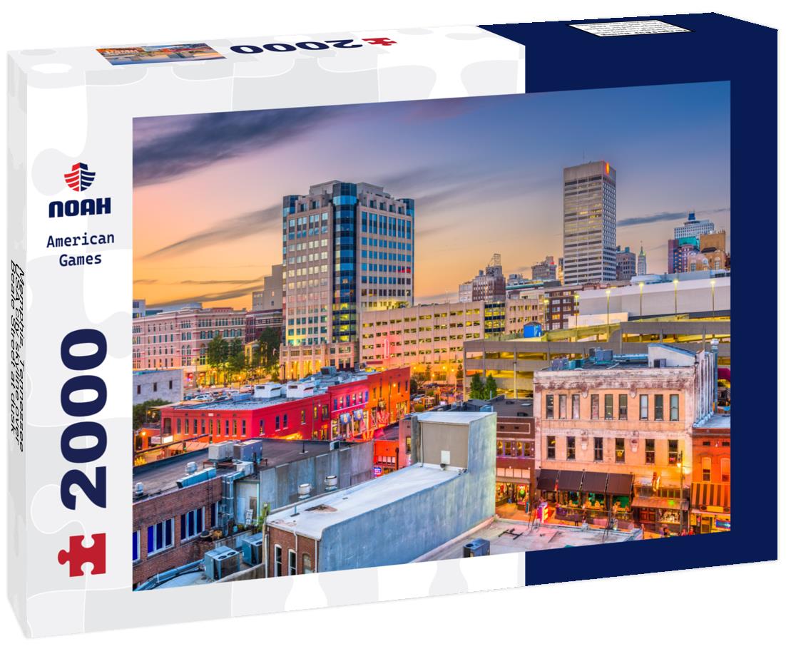 Noah Jigsaw Puzzle Memphis, Tennessee, USA city skyline over Beale Street at dusk 2000 pieces