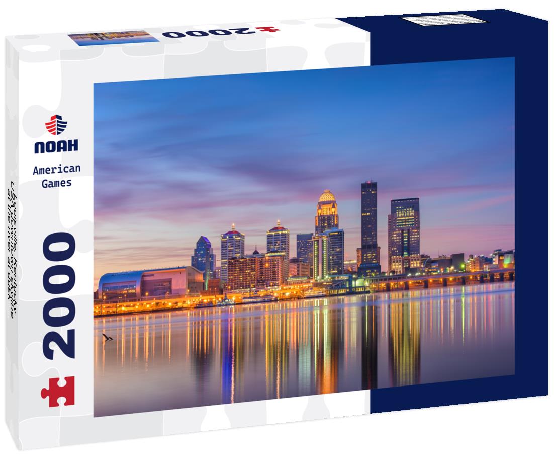 Noah Jigsaw Puzzle Louisville, Kentucky, USA downtown skyline at the river at dusk 2000 pieces