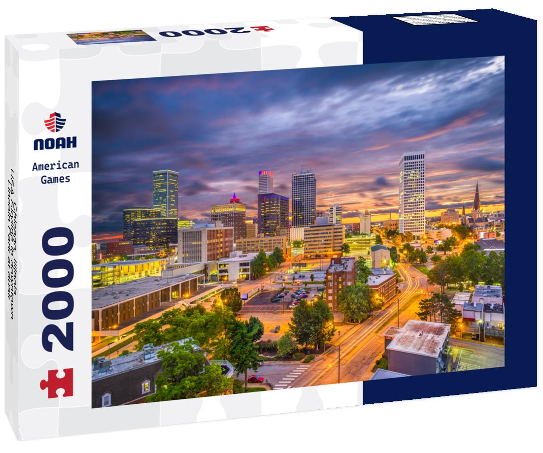 Noah Jigsaw Puzzle Chicago, Illinois, USA Skyline in downtown Lincoln Park at dusk 2000 pieces