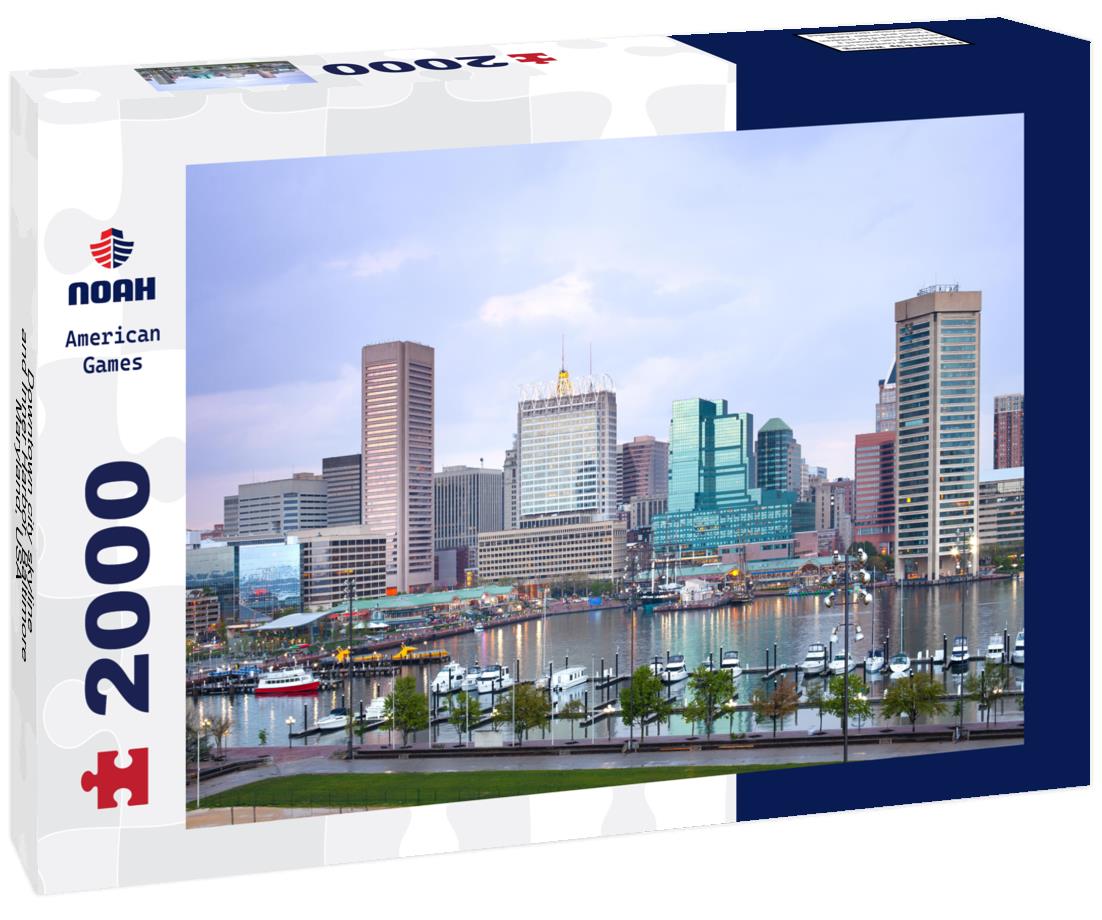 Noah Jigsaw Puzzle Downtown city skyline and Inner Harbor, Baltimore, Maryland, USA 2000 pieces