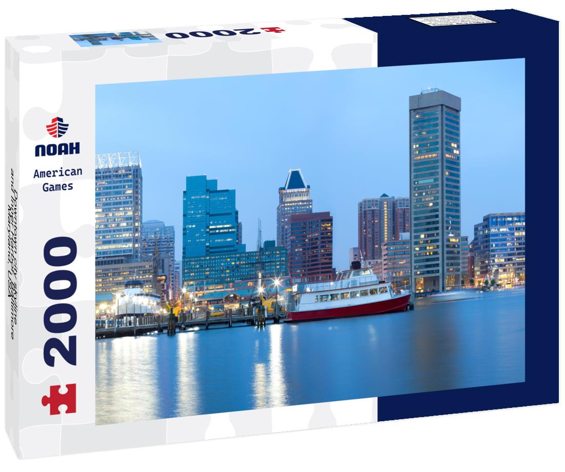 Noah Jigsaw Puzzle Downtown city skyline and Inner Harbor, Baltimore, Maryland, USA 2000 pieces