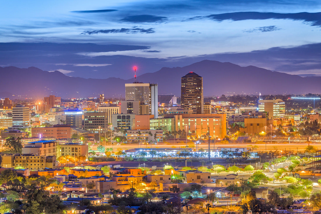 Noah Jigsaw Puzzle Tucson, Arizona, USA downtown skyline from Sentinel Peak at dawn 2000 pieces