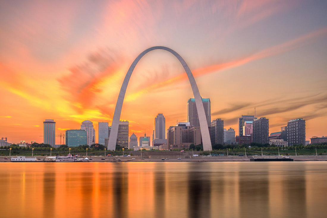 Noah Jigsaw Puzzle St. Louis, Missouri, USA downtown cityscape on the river at dusk 2000 pieces