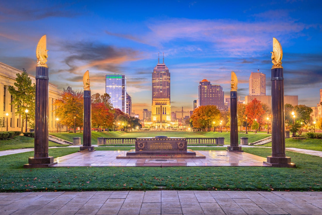 Noah Jigsaw Puzzle Indianapolis, Indiana, USA monuments and downtown skyline at dusk 2000 pieces