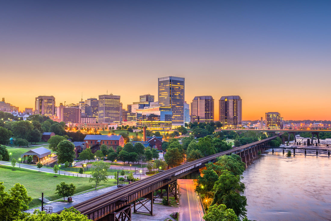 Noah Jigsaw Puzzle Richmond, Virginia, USA downtown skyline on the river at twilight 2000 pieces