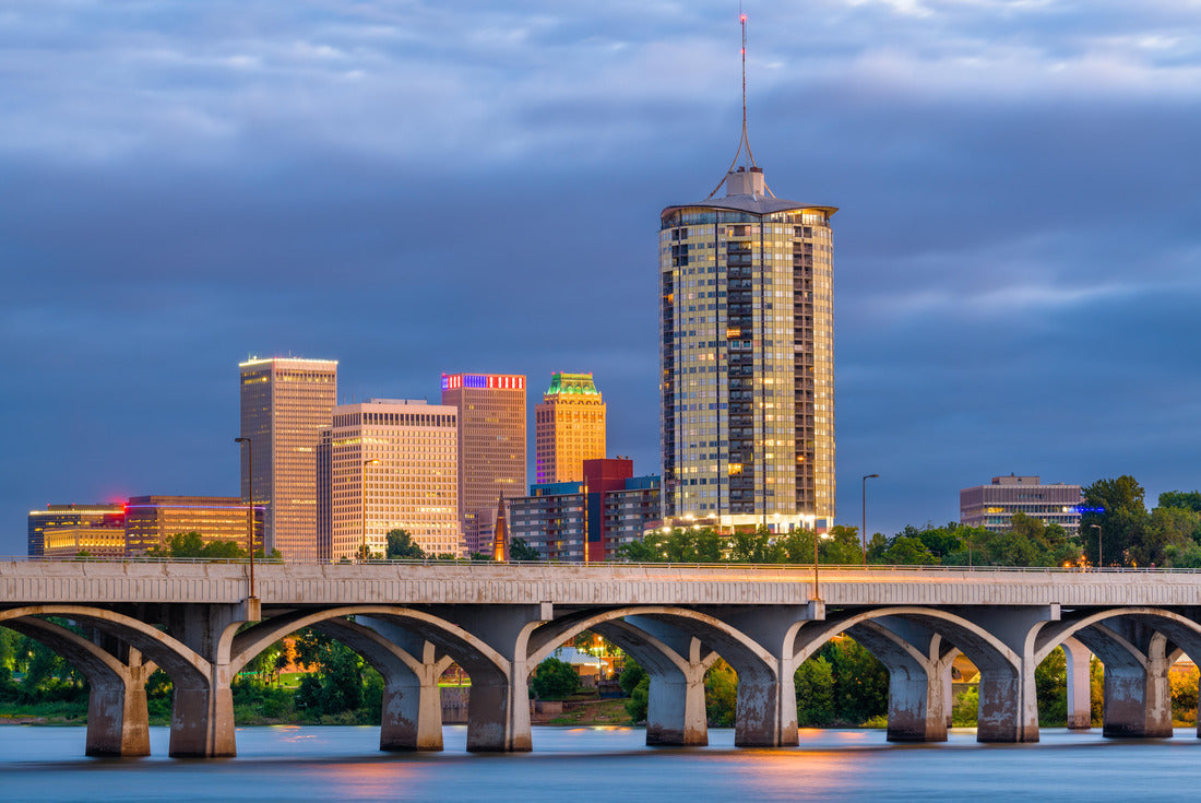 Noah Jigsaw Puzzle Tulsa, Oklahoma, USA downtown skyline on the Arkansas River at dusk 2000 pieces