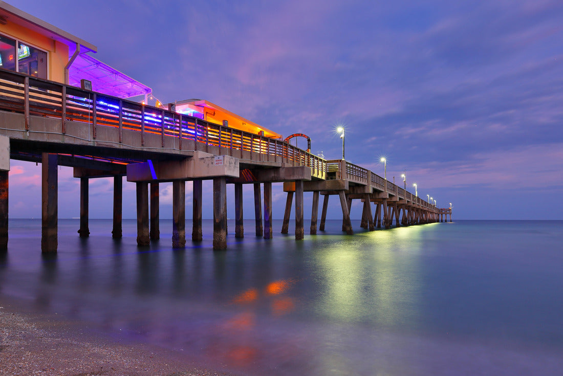 Noah Jigsaw Puzzle Fishing Peer at Dania Beach at Sun Set, Fort Lauderdale, Florida, USA 2000 pieces