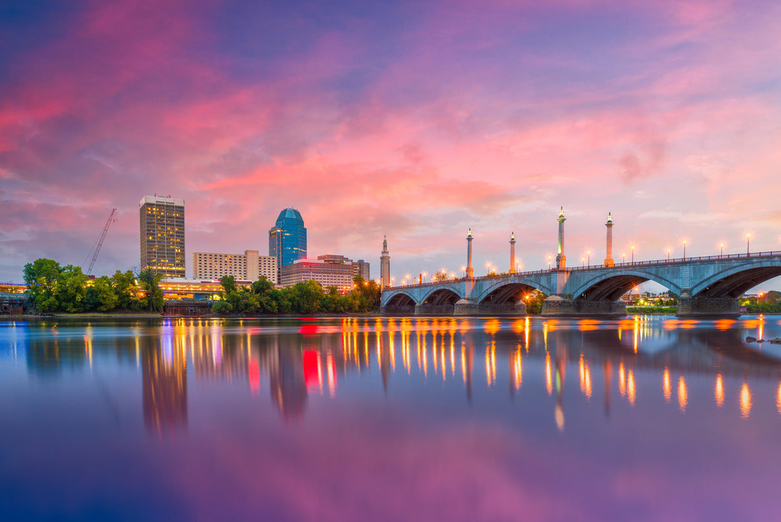 Noah Jigsaw Puzzle Springfield, Massachusetts, USA downtown skyline on the river at dusk 2000 pieces