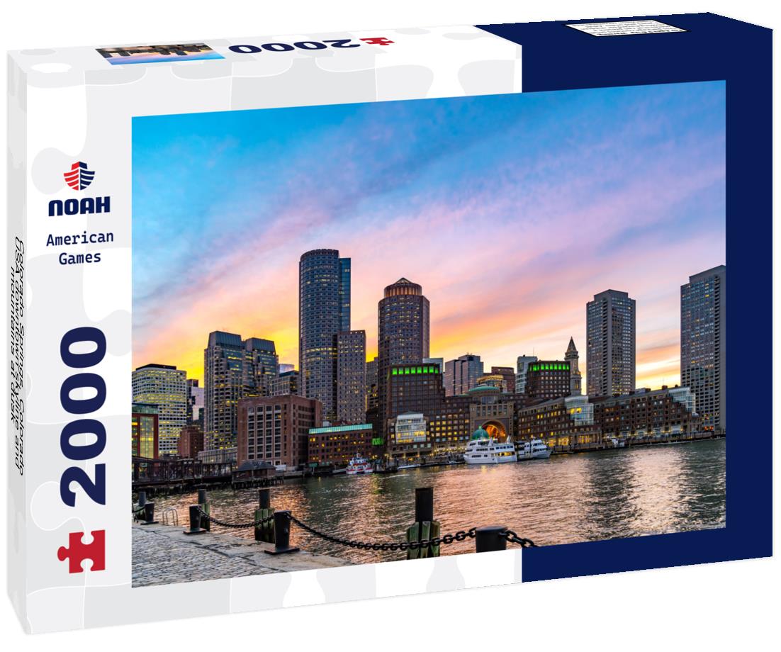 Noah Jigsaw Puzzle Colorado Springs, Colorado, USA downtown skyline and mountains at dusk 2000 pieces