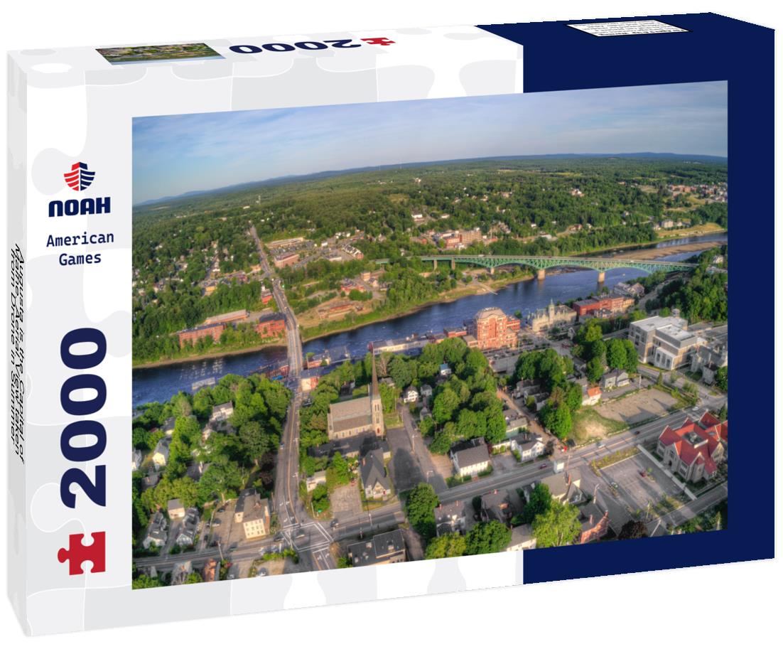 Noah Jigsaw Puzzle Augusta is the Capital of Maine. Aerial View taken from Drone in Summer 2000 pieces