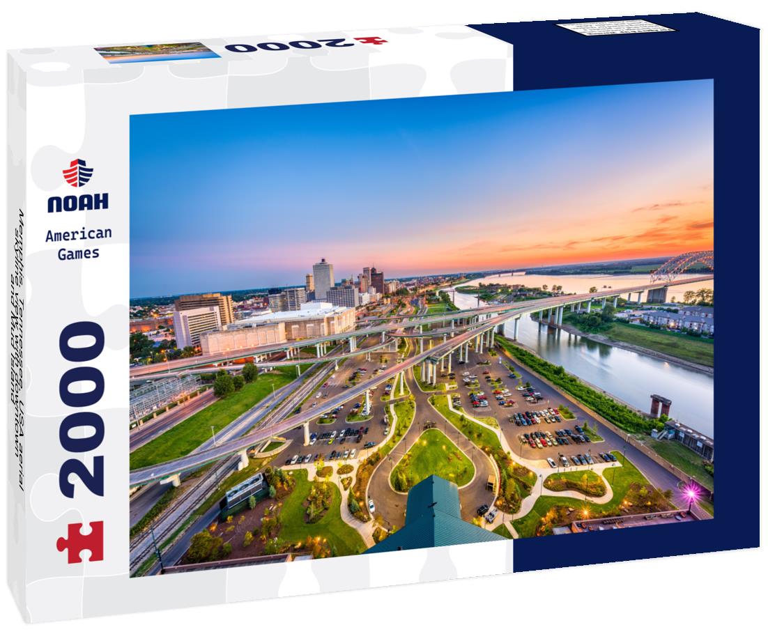 Noah Jigsaw Puzzle Memphis, Tennessee, USA aerial skyline view with downtown and Mud Island 2000 pieces
