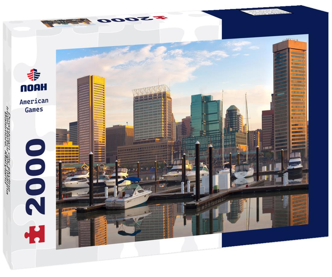 Noah Jigsaw Puzzle Downtown city skyline, Inner Harbor and marina, Baltimore, Maryland, USA 2000 pieces
