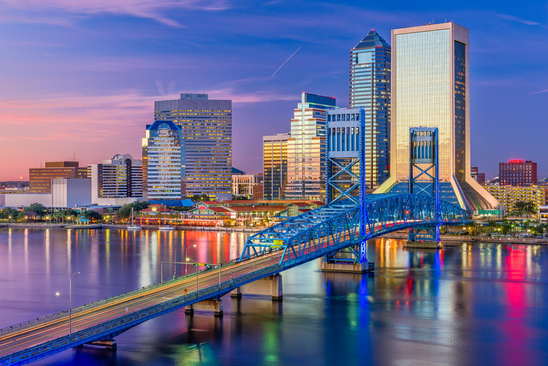 Noah Jigsaw Puzzle Jacksonville, Florida, USA Downtown skyline at dusk over St. Johns River 2000 pieces