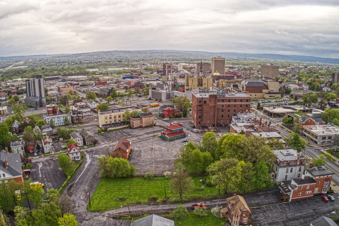 Noah Jigsaw Puzzle Aerial View of Downtown Pittsfield, Massachusetts on a cloudy spring day 2000 pieces