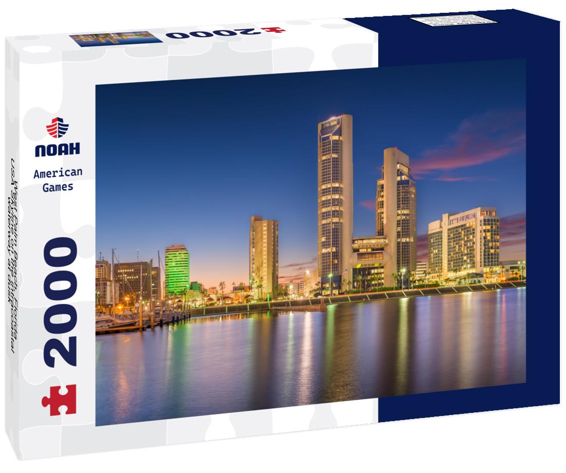 Noah Jigsaw Puzzle West Palm Beach, Florida, USA Skyline on the intracoastal waterway at dusk 2000 pieces