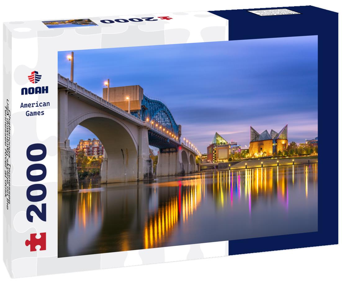 Noah Jigsaw Puzzle Chattanooga, Tennessee, USA downtown skyline on the Tennessee River at dusk 2000 pieces