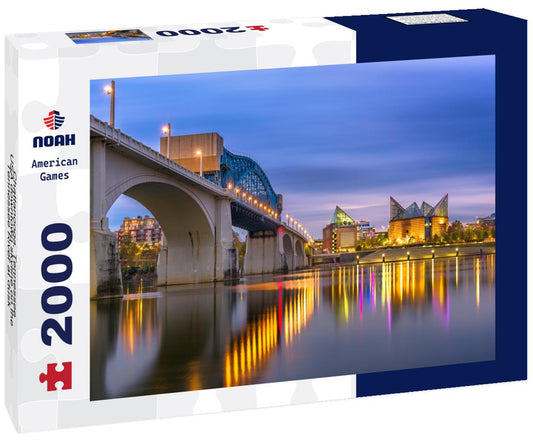 Noah Jigsaw Puzzle Chattanooga, Tennessee, USA downtown skyline on the Tennessee River at dusk 2000 pieces
