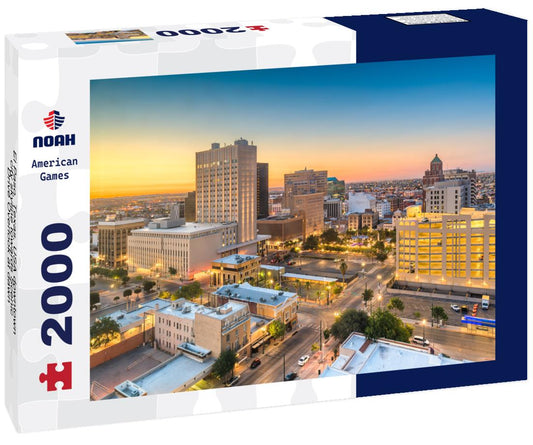 Noah Jigsaw Puzzle El Paso, Texas, USA downtown city skyline towards Scenic Drive Overlook at dawn 2000 pieces