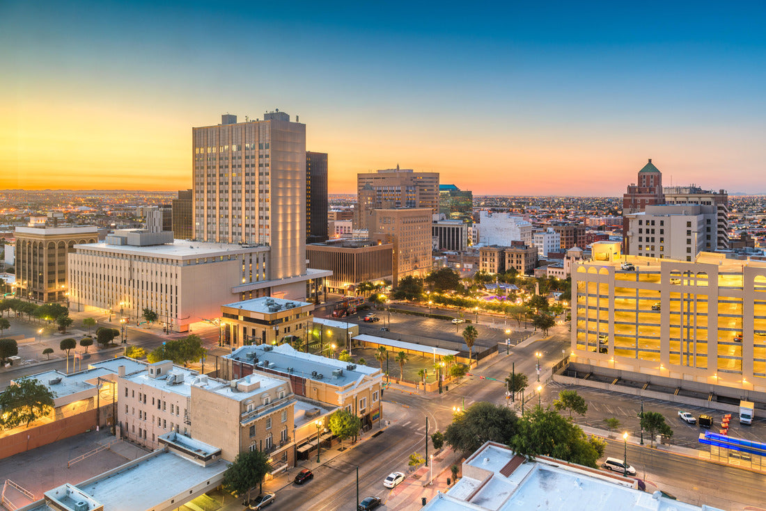Noah Jigsaw Puzzle El Paso, Texas, USA downtown city skyline towards Scenic Drive Overlook at dawn 2000 pieces