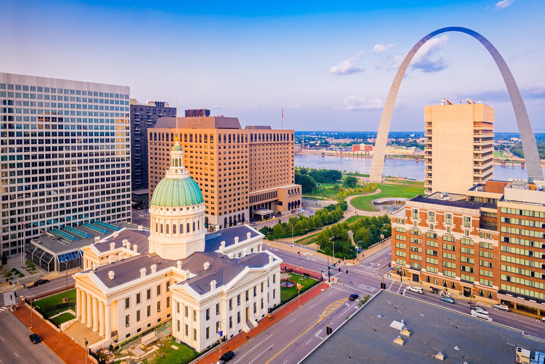 Noah Jigsaw Puzzle St. Louis, Missouri, USA downtown cityscape with the arch and courthouse at dusk 2000 pieces