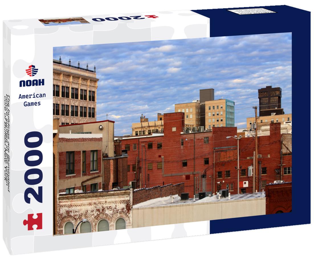 Noah Jigsaw Puzzle The buildings are illuminated before sunrise in the urban core of Buffalo New York 2000 pieces