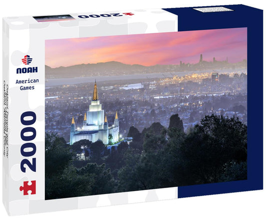Noah Jigsaw Puzzle Oakland Temple and City from Oakland Hills. Oakland, Alameda County, California, USA 2000 pieces