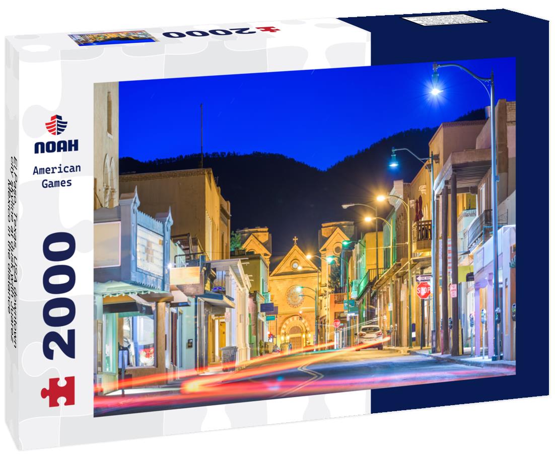 Noah Jigsaw Puzzle El Paso, Texas, USA downtown city skyline at dusk with Juarez, Mexico in the distance 2000 pieces