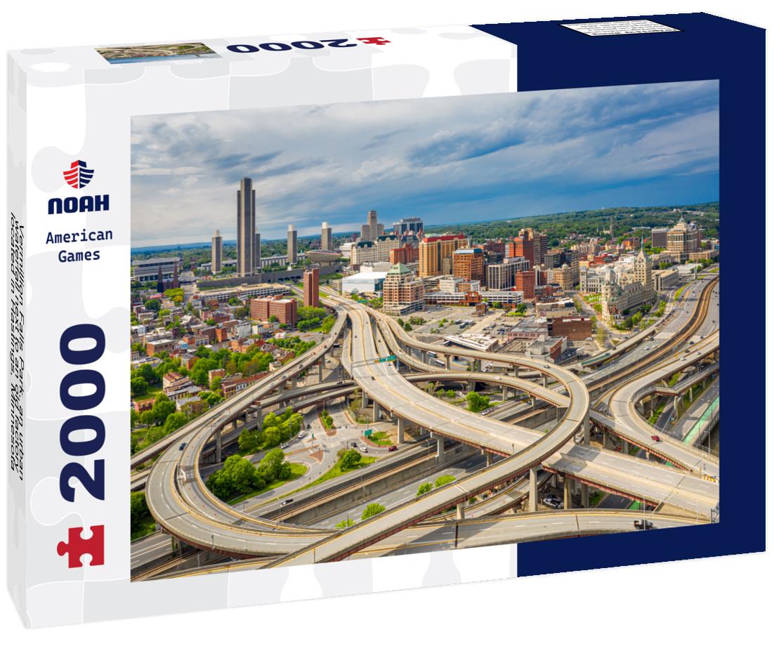 Noah Jigsaw Puzzle Vermillion Falls Park, an urban waterfall next to an old factory located in Hastings, Minnesota 2000 pieces