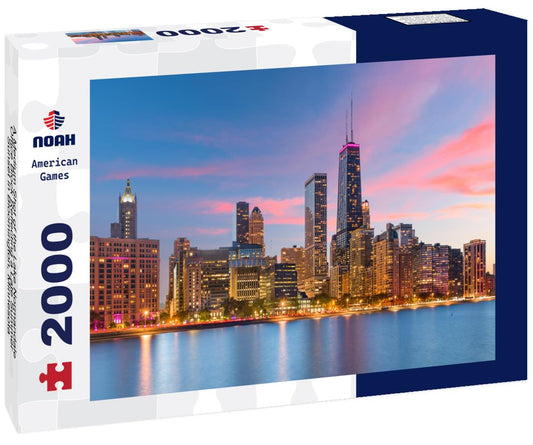 Noah Jigsaw Puzzle A Medium Shot of the Lake Normandale Office Block Reflecting a Late Summer Sunset in Bloomington, Minnesota 2000 pieces