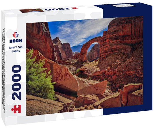 Noah Jigsaw Puzzle Beautiful rock formation in Glen Canyon near Lake Powell, Utah. Rocks formed unbelievable bridge called Rainbow Bridge National Monument 2000 pieces