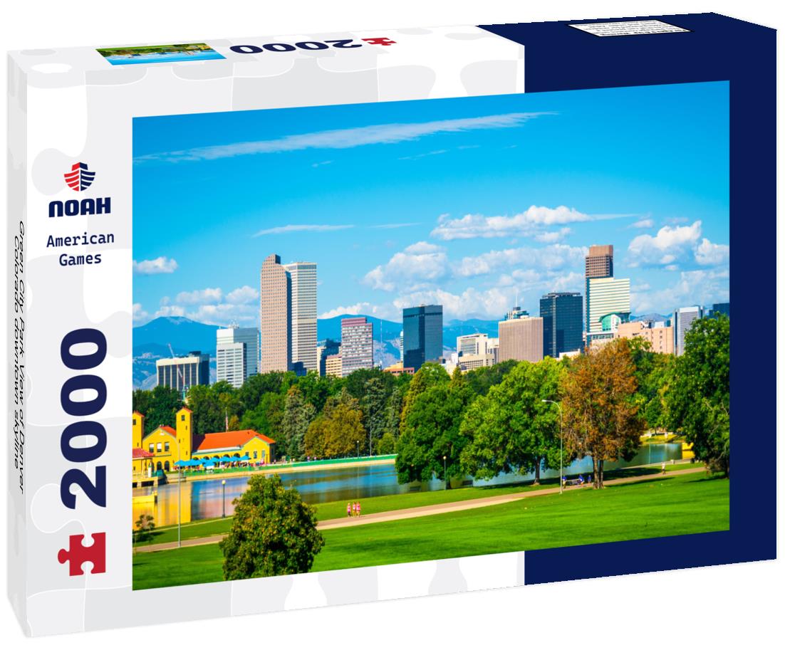 Noah Jigsaw Puzzle Green City Park View of Denver Colorado downtown skyline 2000 pieces