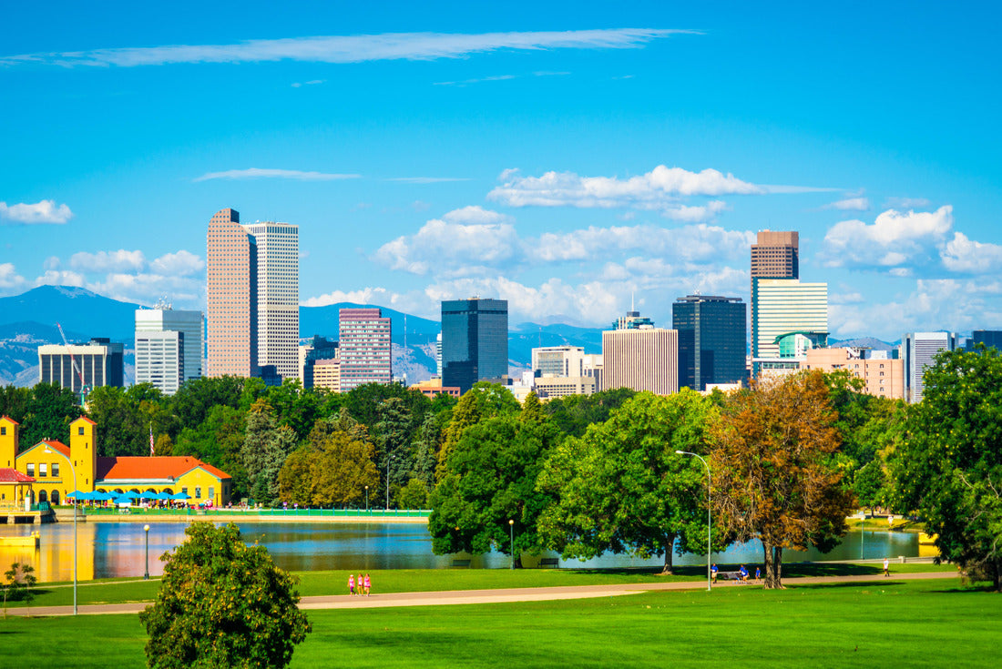 Noah Jigsaw Puzzle Green City Park View of Denver Colorado downtown skyline 2000 pieces