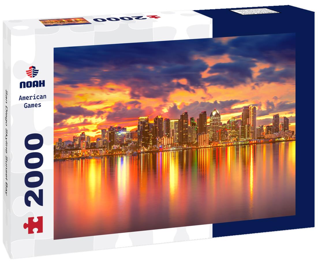 Noah Jigsaw Puzzle San Diego Skyline Sunset Bay 2000 pieces